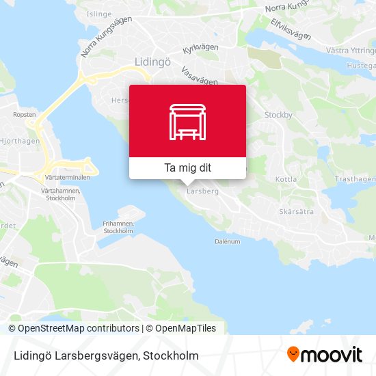 Lidingö Larsbergsvägen karta