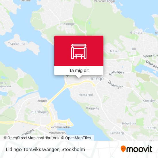 Lidingö Torsvikssvängen karta