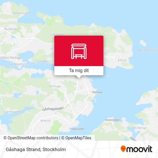 Gåshaga Strand karta