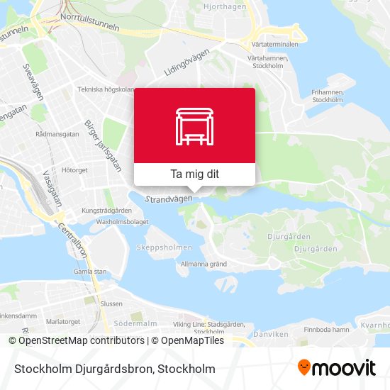 Stockholm Djurgårdsbron karta