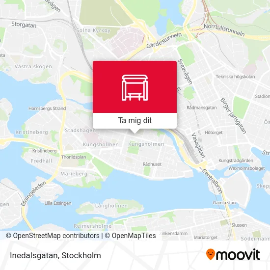 Inedalsgatan karta