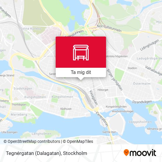 Tegnérgatan (Dalagatan) karta