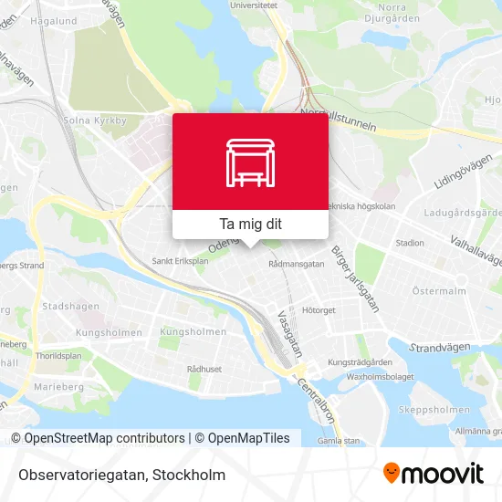 Observatoriegatan karta