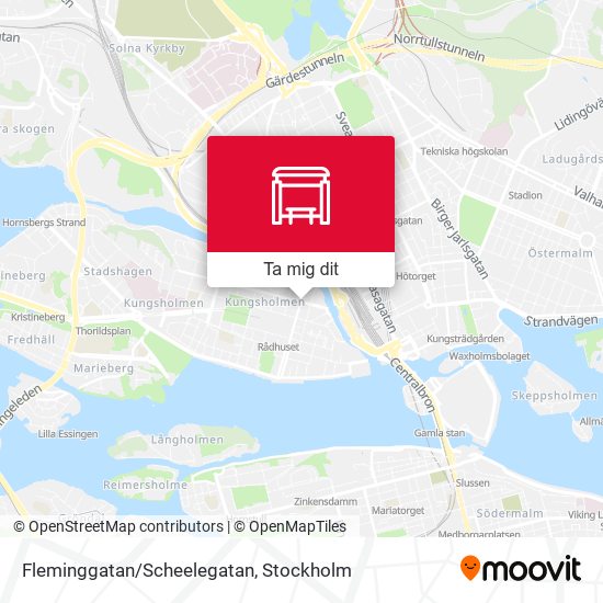 Fleminggatan/Scheelegatan karta