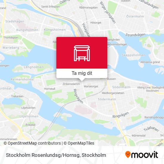 Stockholm Rosenlundsg/Hornsg karta