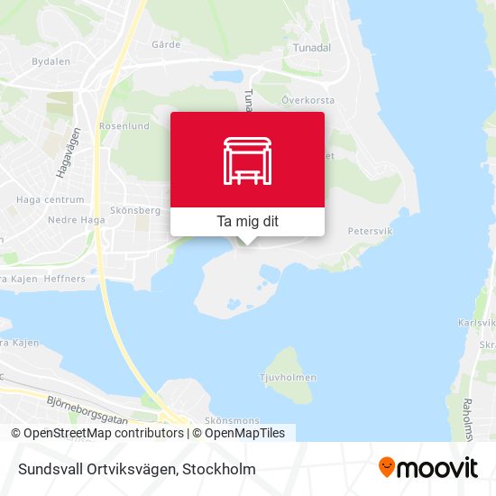 Sundsvall Ortviksvägen karta