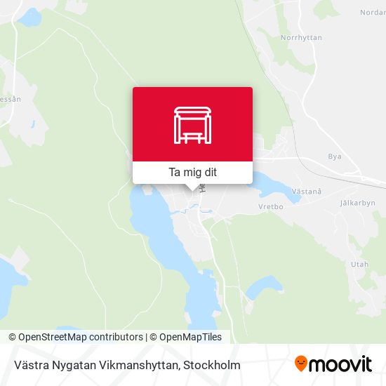 Västra Nygatan Vikmanshyttan karta