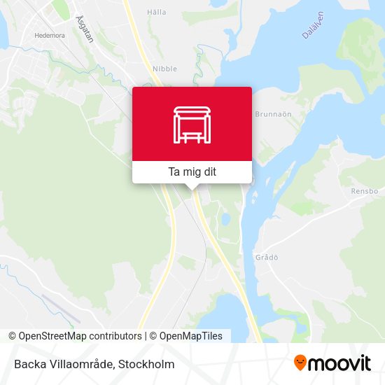 Backa Villaområde karta