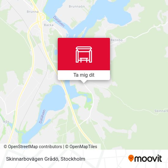 Skinnarbovägen Grådö karta