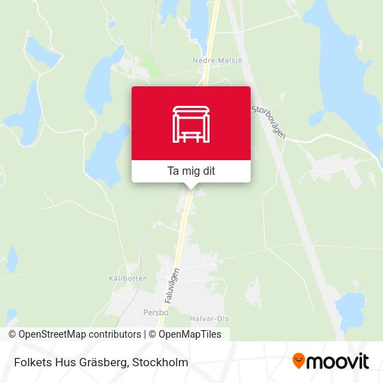 Folkets Hus Gräsberg karta