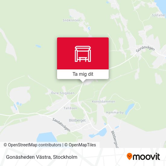 Gonäsheden Västra karta