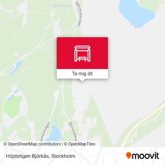 Höjdstigen Björkås karta
