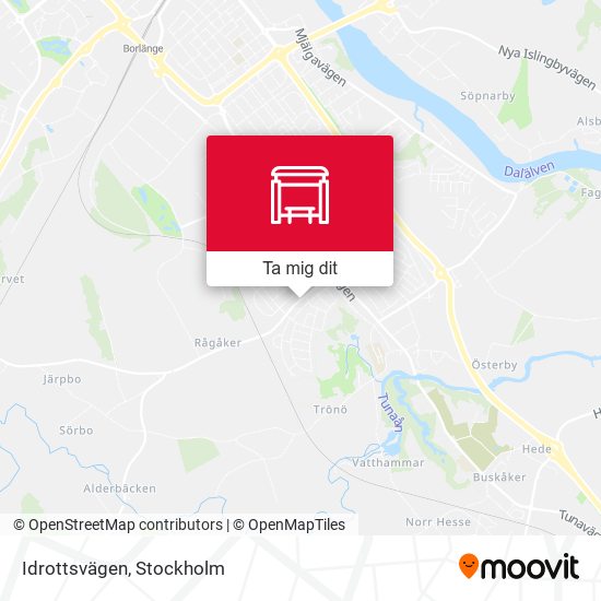 Idrottsvägen karta