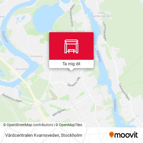 Vårdcentralen Kvarnsveden karta