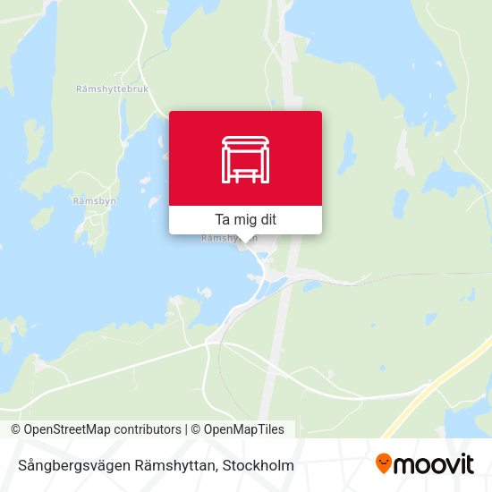 Sångbergsvägen Rämshyttan karta