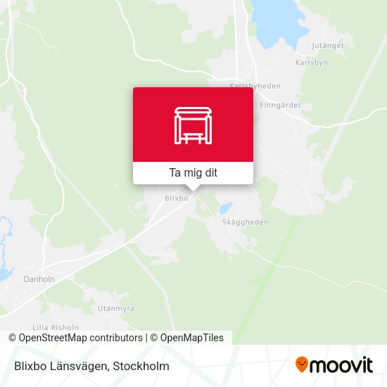 Blixbo Länsvägen karta