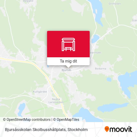 Bjursåsskolan Skolbusshållplats karta