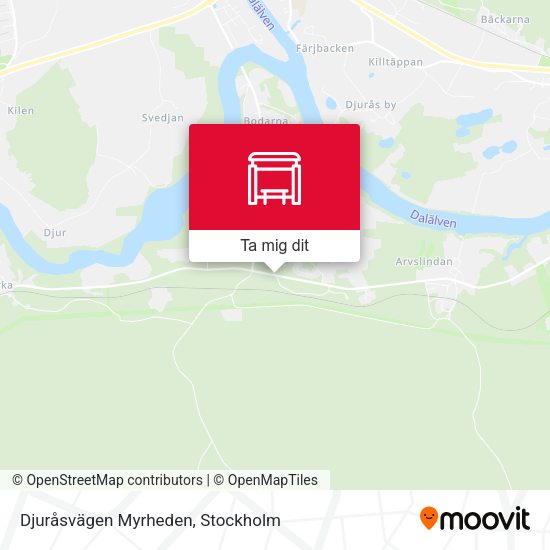 Djuråsvägen Myrheden karta