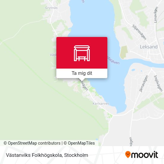 Västanviks Folkhögskola karta