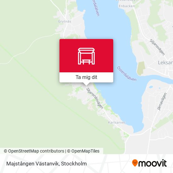 Majstången Västanvik karta