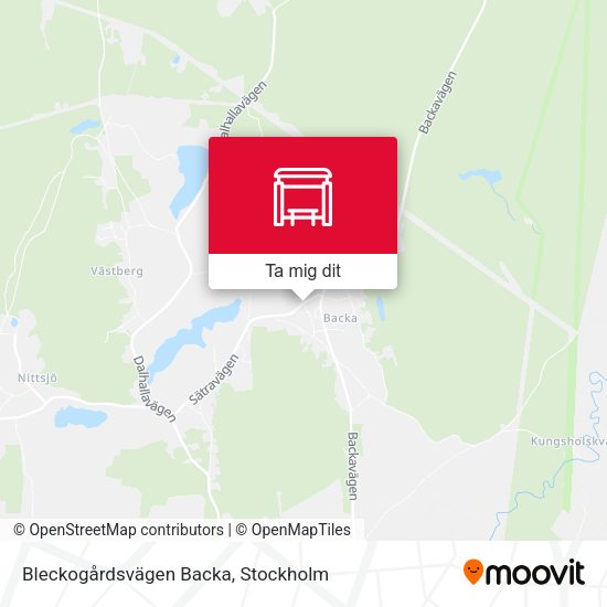 Bleckogårdsvägen Backa karta