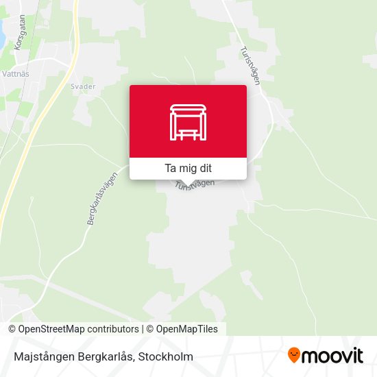 Majstången Bergkarlås karta