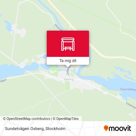 Sundetvägen Oxberg karta
