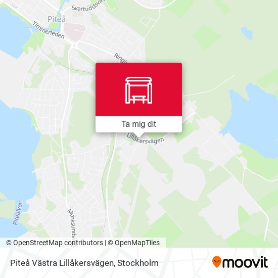 Piteå Västra Lillåkersvägen karta