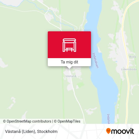 Västanå (Liden) karta