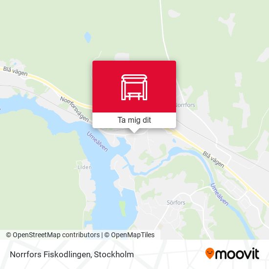 Norrfors Fiskodlingen karta