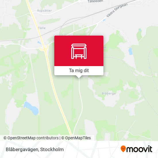 Blåbergavägen karta