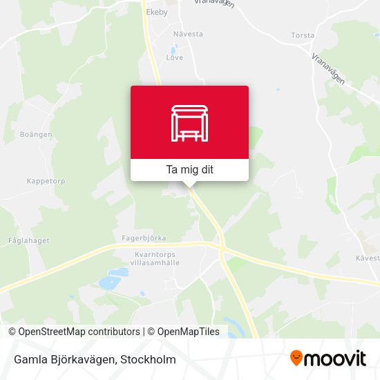 Gamla Björkavägen karta