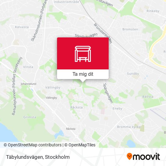 Täbylundsvägen karta