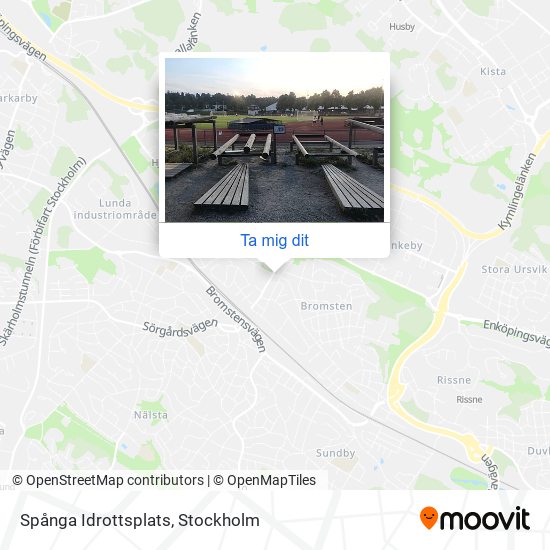 Spånga Idrottsplats karta