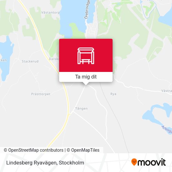 Lindesberg Ryavägen karta