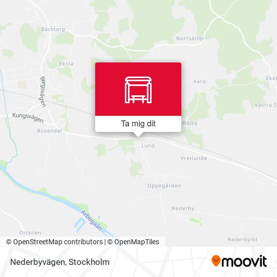 Nederbyvägen karta