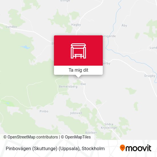 Pinbovägen (Skuttunge) (Uppsala) karta