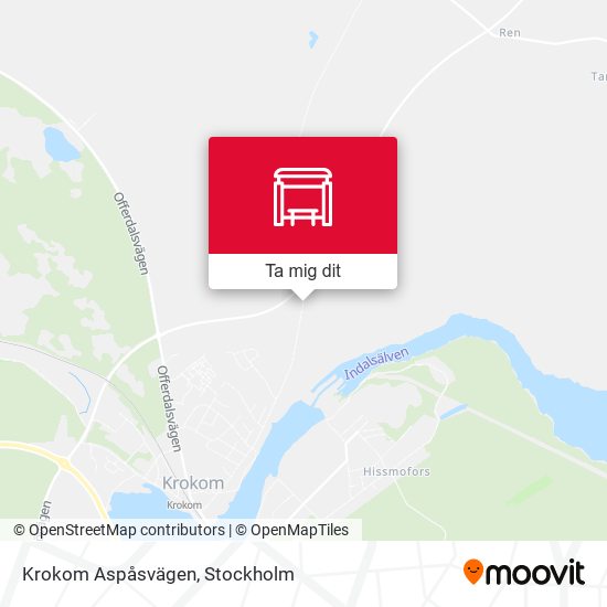 Krokom Aspåsvägen karta