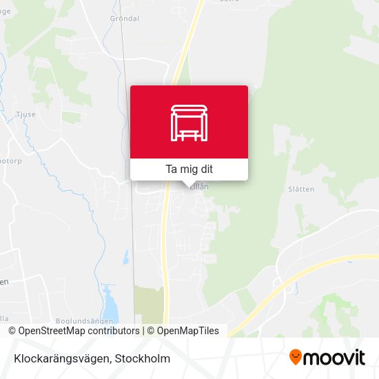 Klockarängsvägen karta