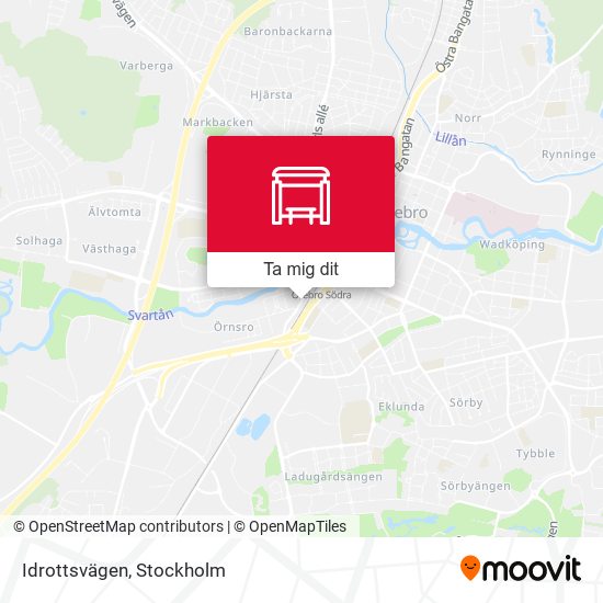 Idrottsvägen karta
