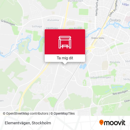 Elementvägen karta