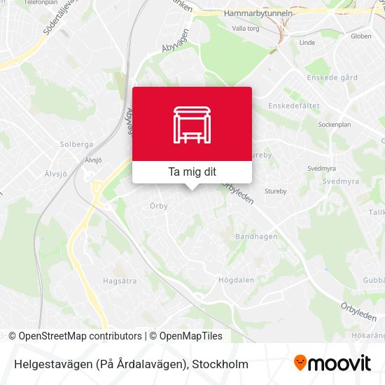 Helgestavägen (På Årdalavägen) karta