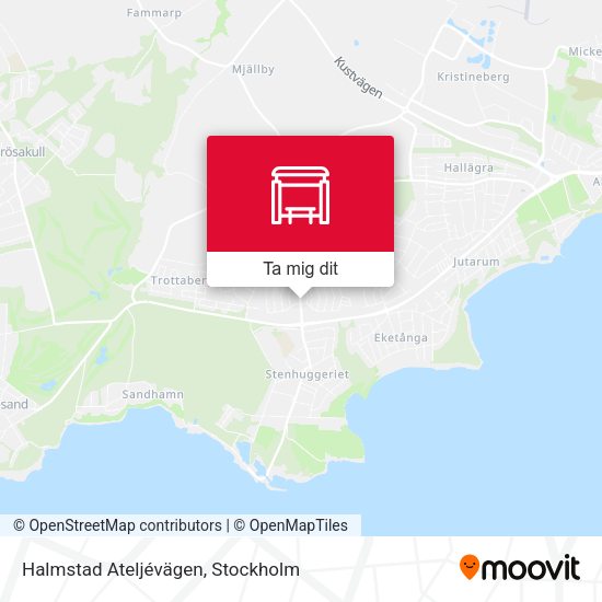 Halmstad Ateljévägen karta
