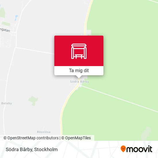 Södra Bårby karta