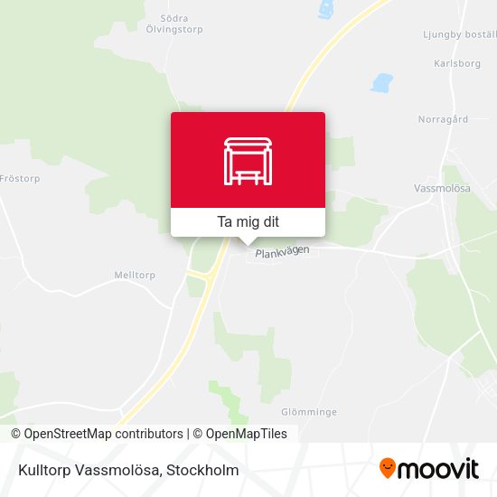 Kulltorp Vassmolösa karta