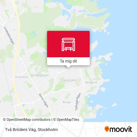 Två Bröders Väg karta