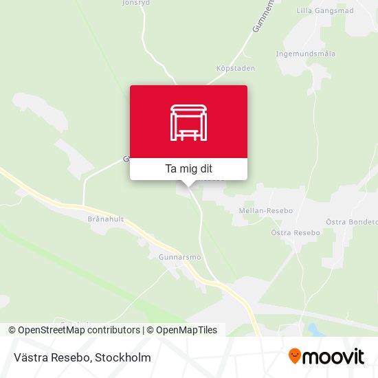 Västra Resebo karta