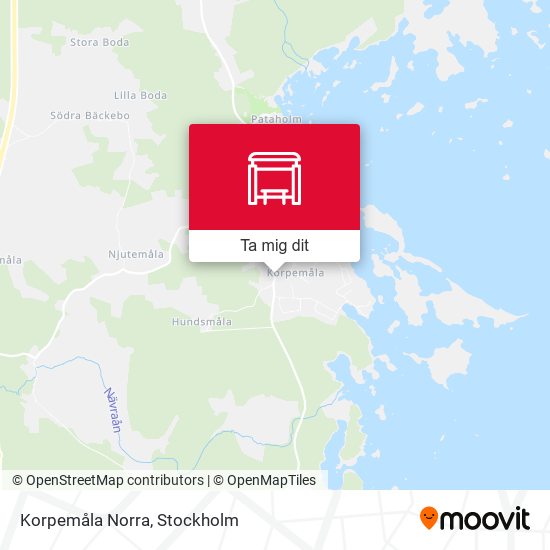 Korpemåla Norra karta