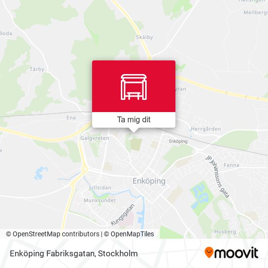 Enköping Fabriksgatan karta