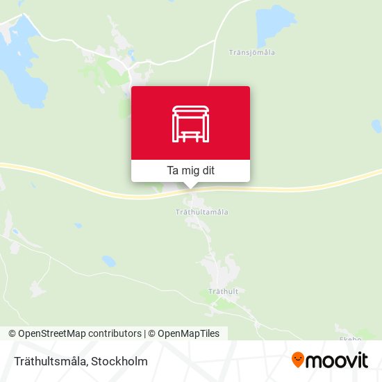 Träthultsmåla karta
